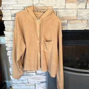 American Eagle Hooded Button up Size L NWT
